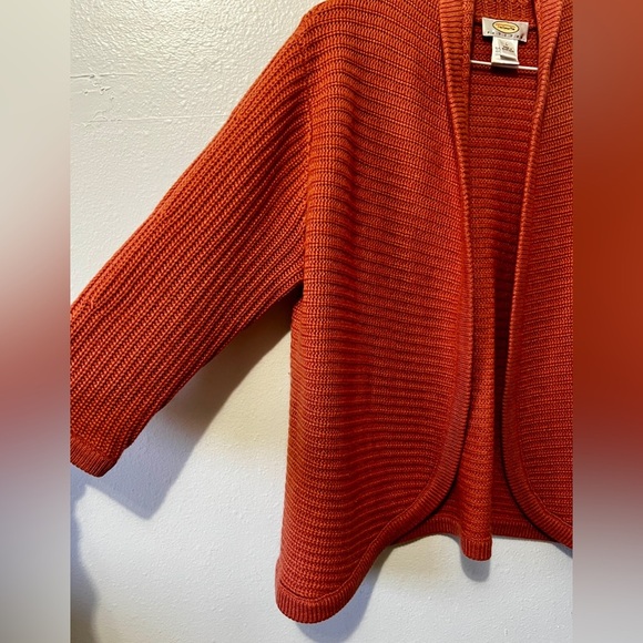 Talbots Peach Cashmiere & Silk Cardigan Sweater - Large (Petite) - Picture 4 of 9